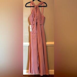 NWT- Azazie dress in dusty rose. Size A14